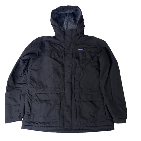 Patagonia Black XL Men Isthmus Fleece Lined Parka Jacket Coat wearever #27021 - Picture 1 of 9